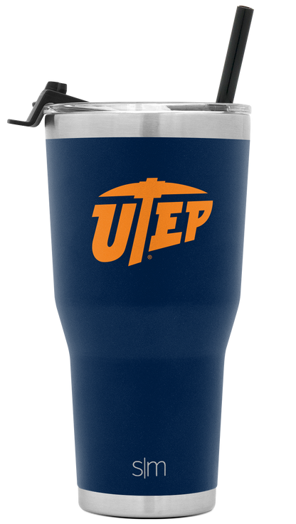 Collegiate Cruiser Tumbler with Flip Lid and Straw