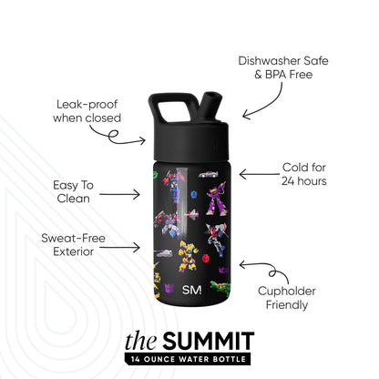 Summit Kids Water Bottle with Straw Lid
