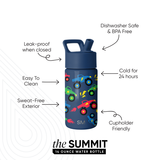 Summit Kids Water Bottle with Straw Lid