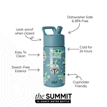 Summit Kids Water Bottle with Straw Lid